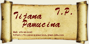 Tijana Pamučina vizit kartica